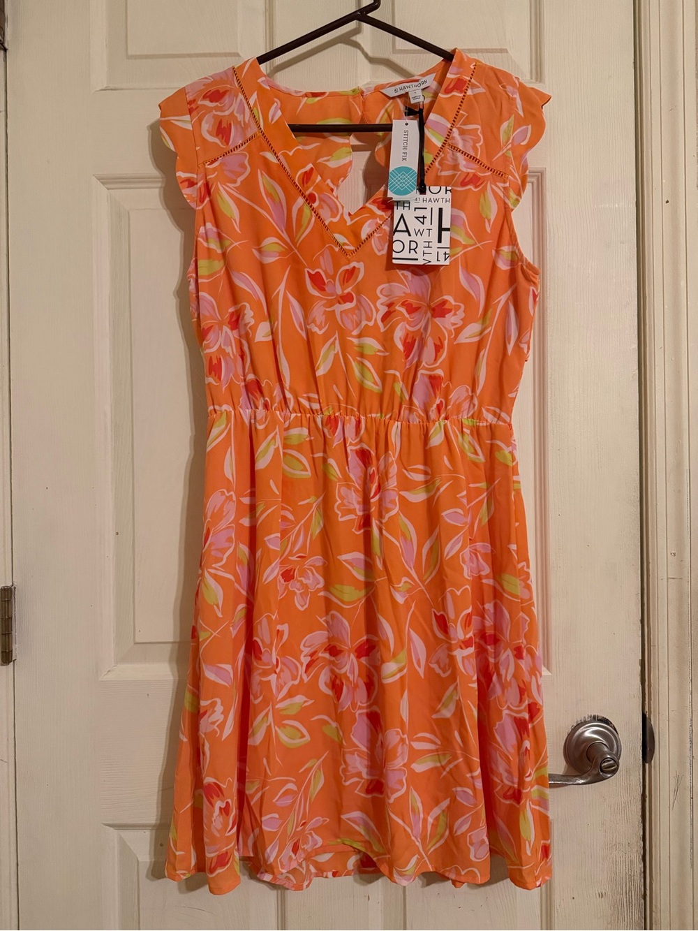 NWT 41Hawthorn midnight scallop detail dress size Large